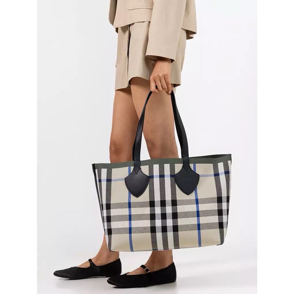 Burberry Reversible Check Canvas Tote Bag